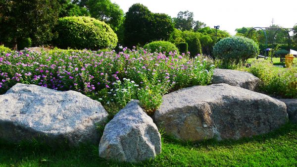Boulder Landscaping in Magnolia