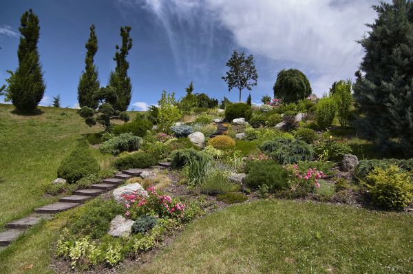 Steep Terrain Landscaping in Magnolia