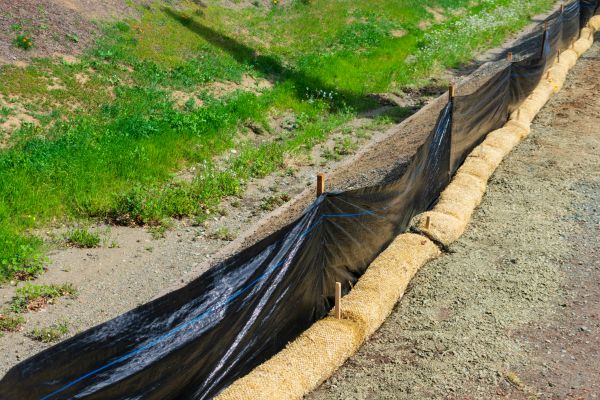 Straw Wattle Installation in Magnolia