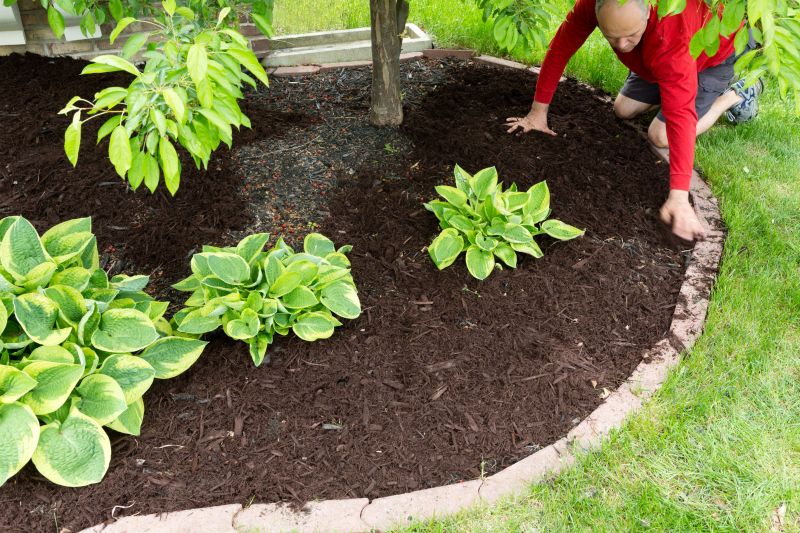 Brown Mulch Installation